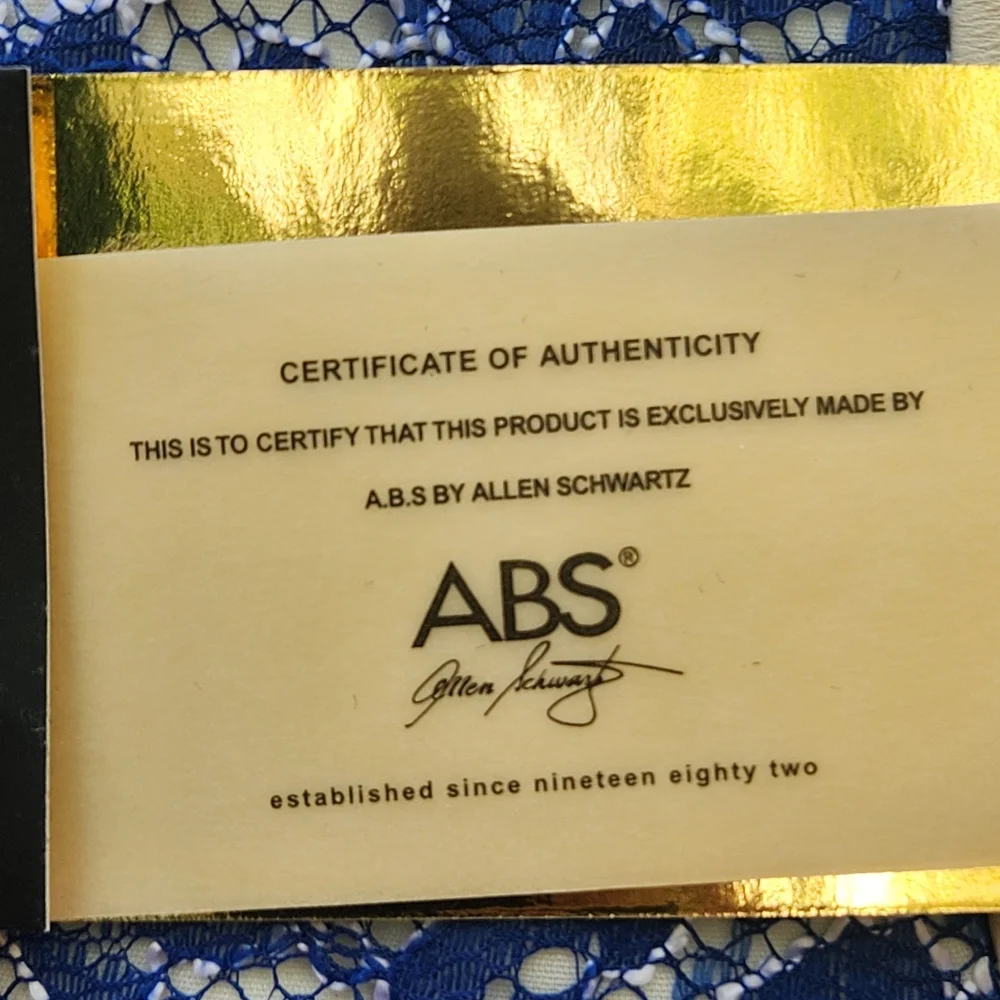 ABS Allen Schwartz Women's Dress Size 4 Blue Floral Lined Classic NWT Made USA - Picture 7 of 10